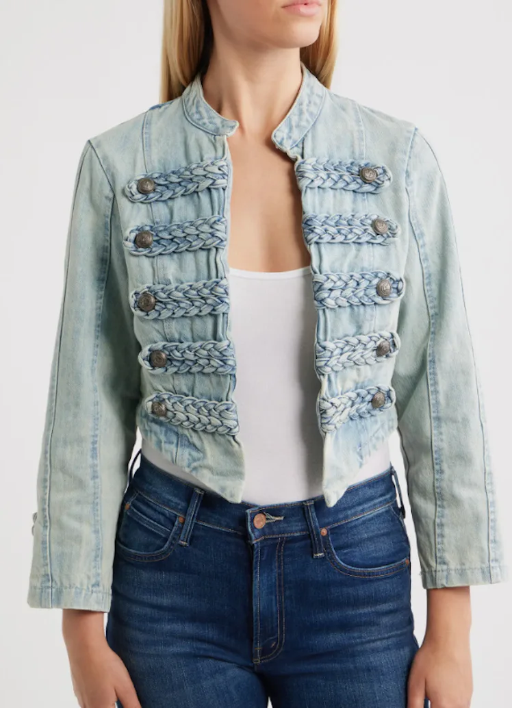 Nadja Denim Military Jacket