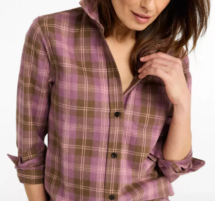 Women's Scotch Plaid Flannel Shirt