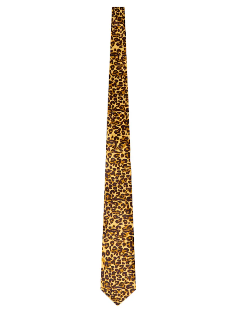 Eye Lepoard Print Tie