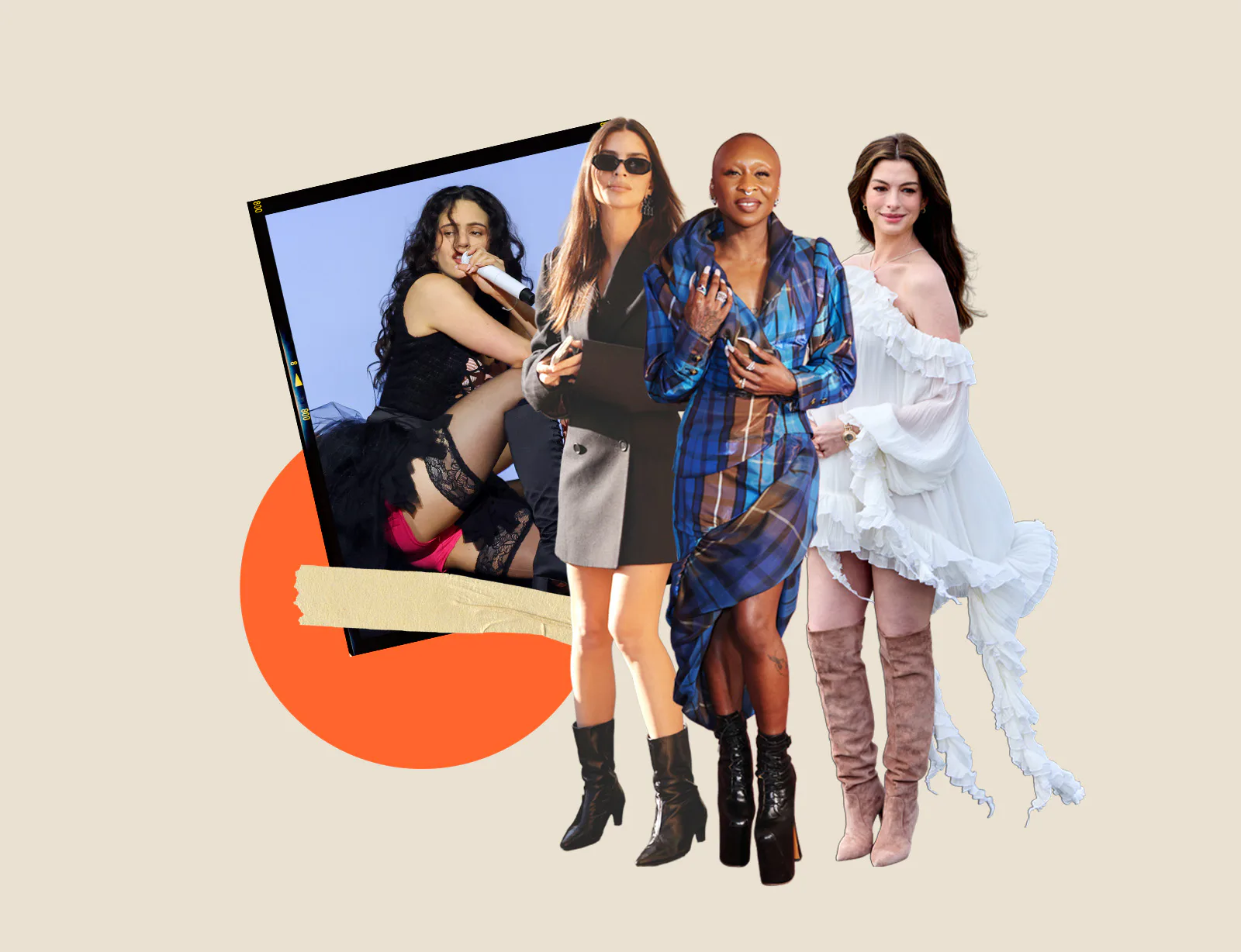 Rosalía, Emily Ratajkowski, Cynthia Erivo, and Anne Hathaway wearing fall 2026's buzziest boot trend...