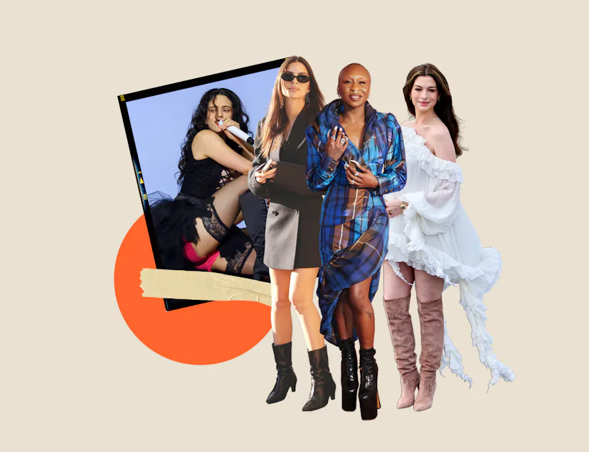 Rosalía, Emily Ratajkowski, Cynthia Erivo, and Anne Hathaway wearing fall 2026's buzziest boot trend...