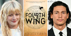 Esther McGregor Emilio Sakraya, who star in Prime Video's upcoming adaptation of Fourth Wing by Rebe...