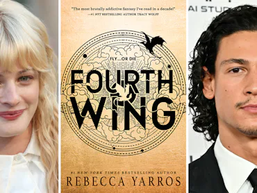 Esther McGregor Emilio Sakraya, who star in Prime Video's upcoming adaptation of Fourth Wing by Rebe...