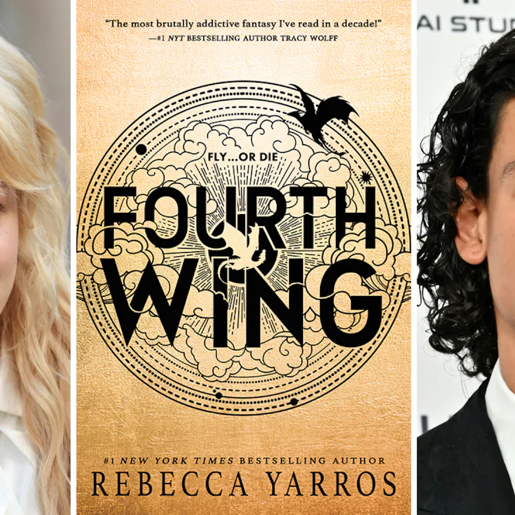 Esther McGregor Emilio Sakraya, who star in Prime Video's upcoming adaptation of Fourth Wing by Rebe...