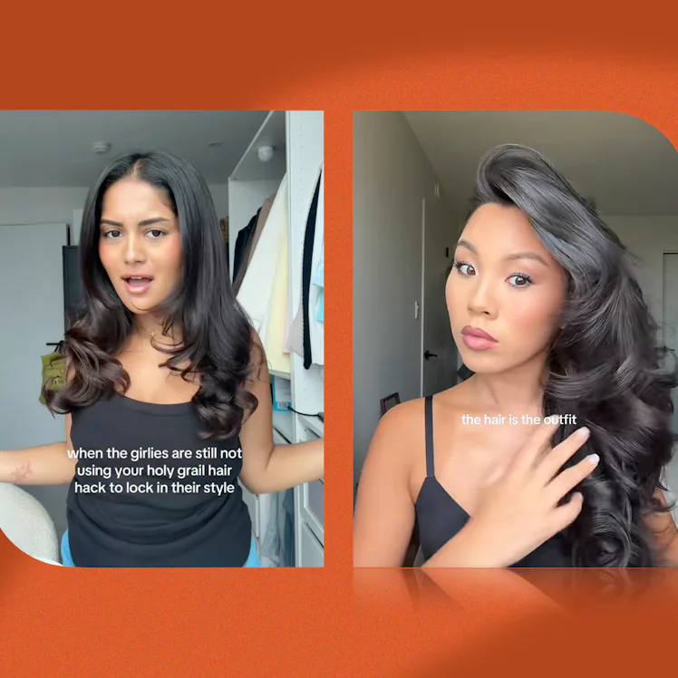 TikTok's hair sandwiching hack uses two products to make a blowout last longer.