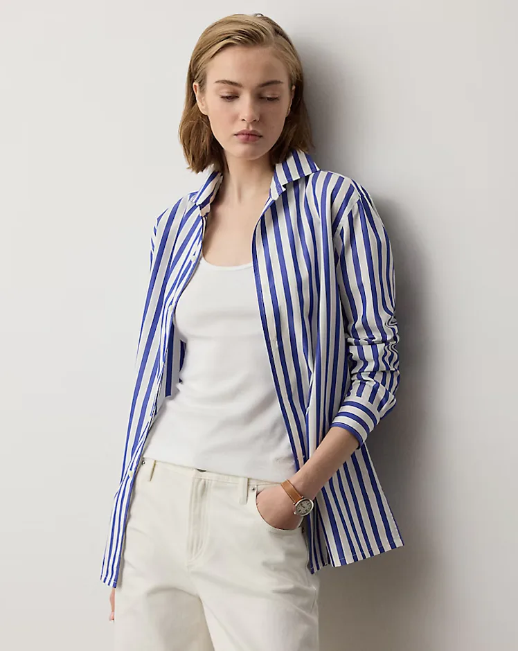 Capri Relaxed Fit Striped Cotton Shirt