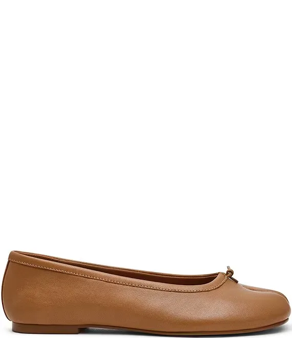 Calico Leather Split Toe Ballet Flats