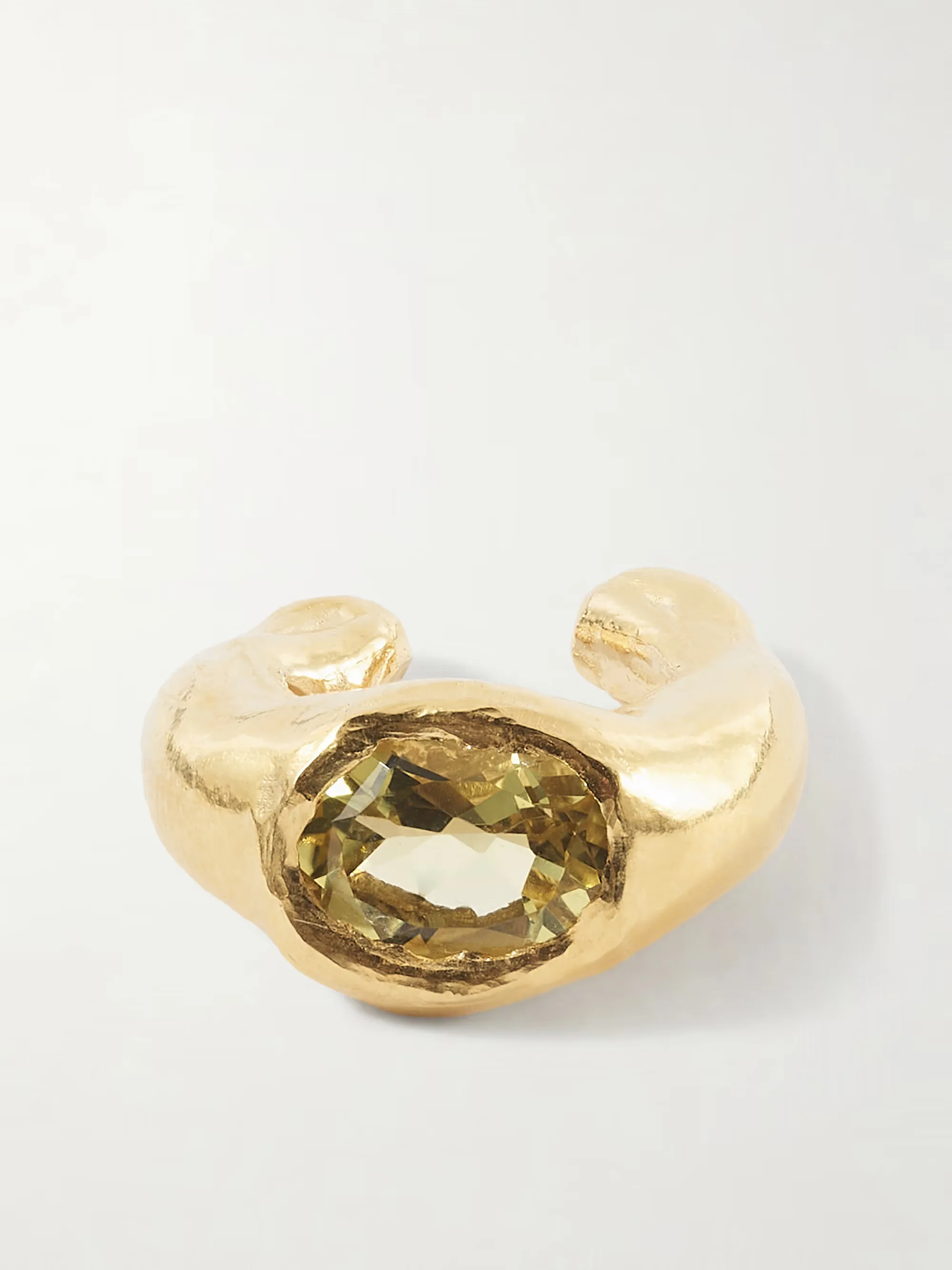 Faro Gold-Plated Amethyst Ear Cuff