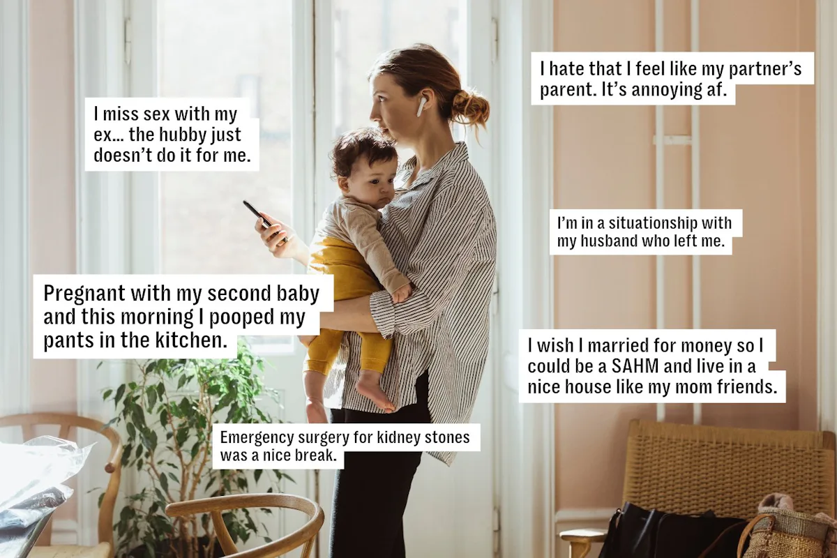“I’m In A Situationship With My Husband Who Left Me” & 57 Other Mom Confessions