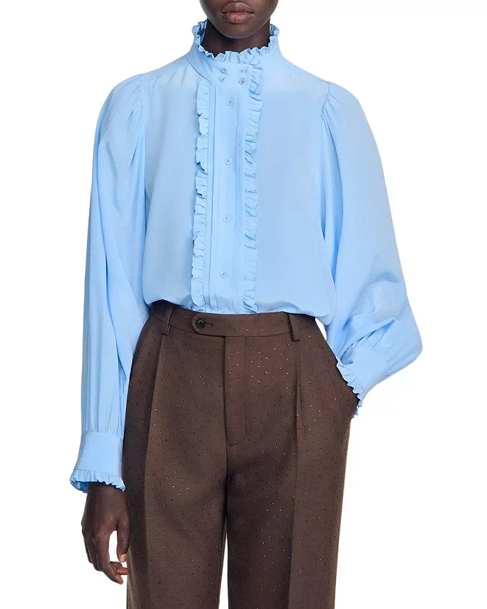 Hortense Silk Ruffled Shirt
