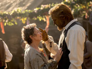Olivia Colman and Alexander Skarsgård in Wicker