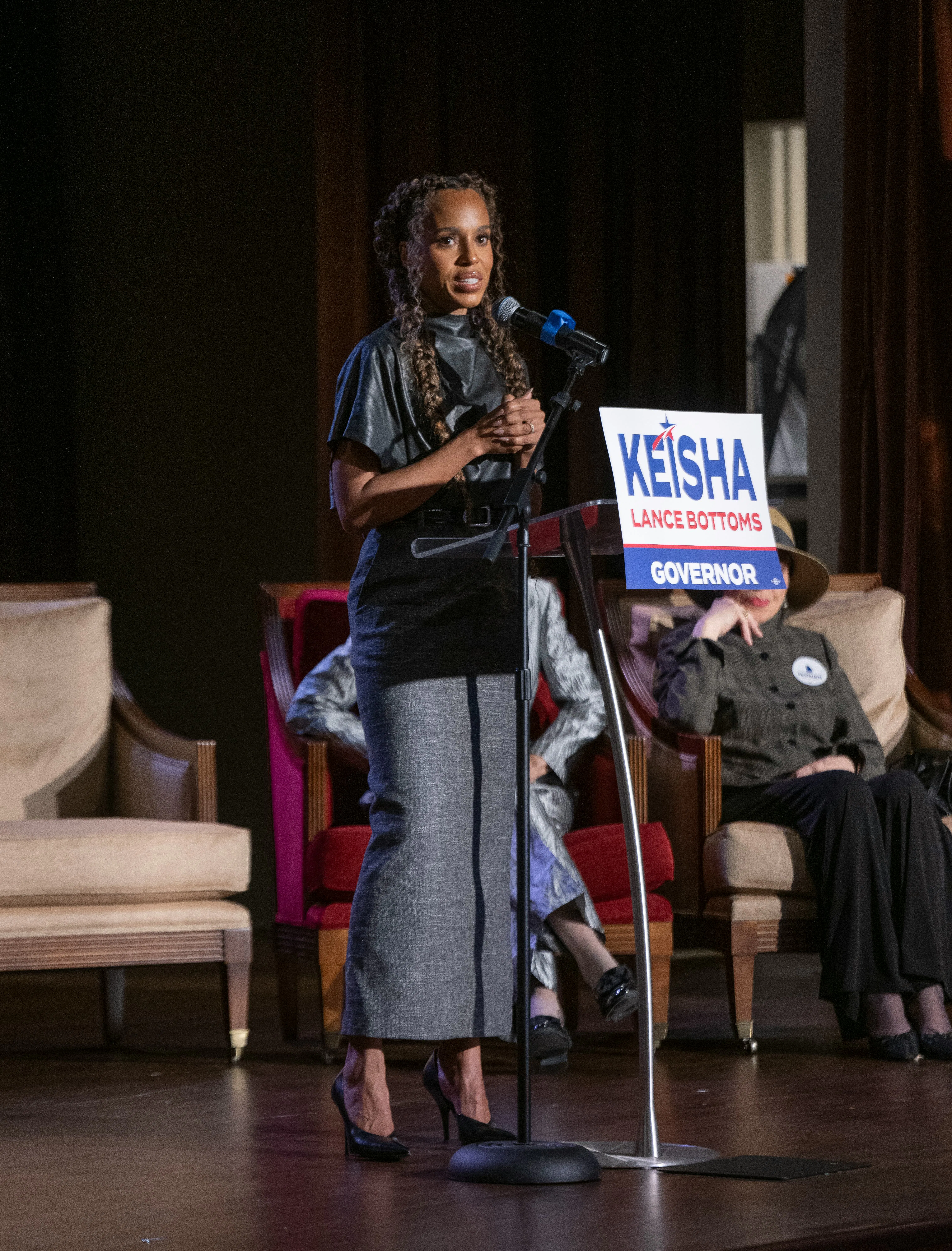 Kerry Washington Channels Olivia Pope on the Campaign Trail in Georgia