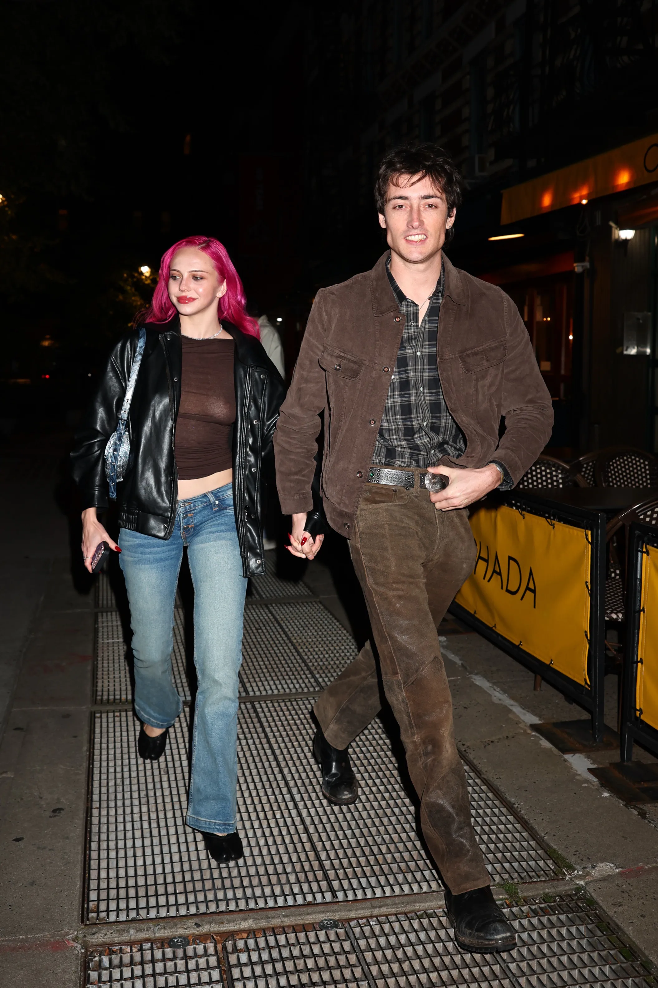 Adéla Subtly Coordinates with her Boyfriend in Rare Off-Duty Outing