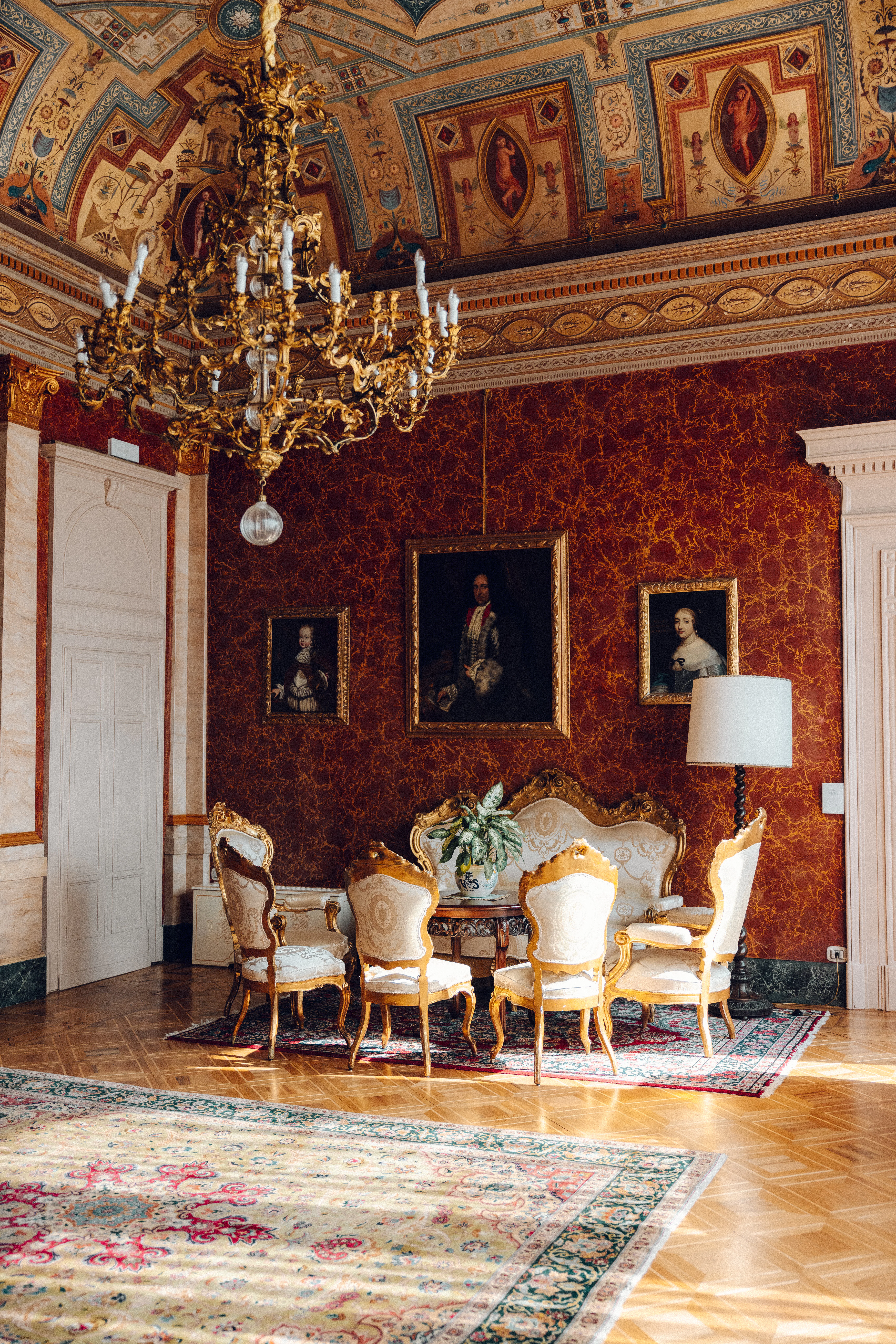 Inside Grand Hotel Villa Serbelloni. 