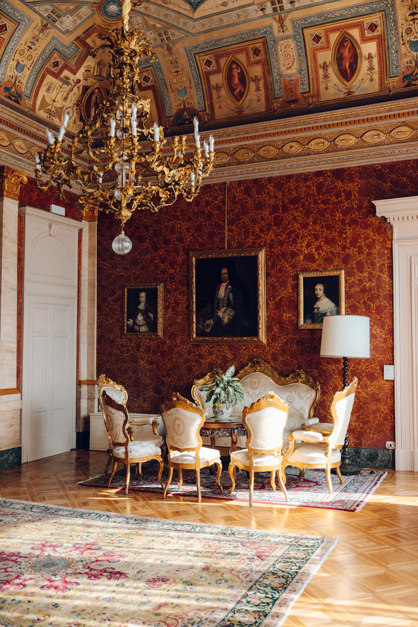 Inside Grand Hotel Villa Serbelloni.