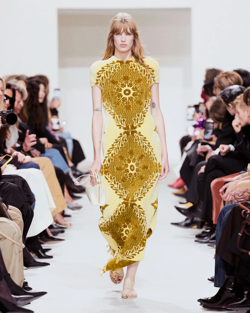 a look from celine spring 2027 collection shown at paris fashion week