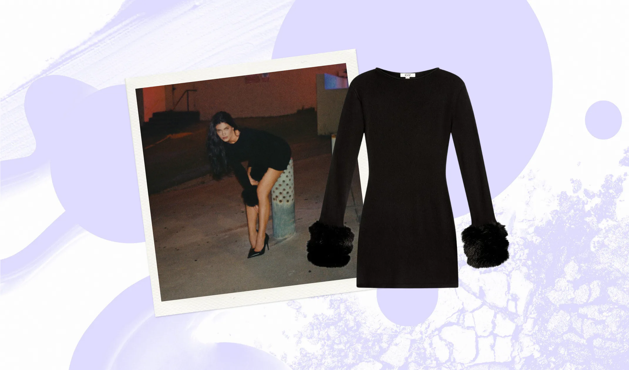 Kylie Jenner wearing Khy After Dark Chateau Mini Dress