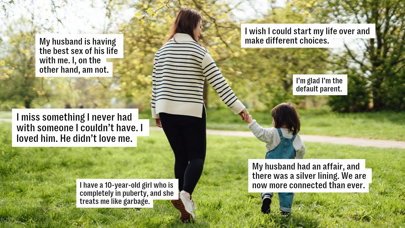 mom with daughter in park