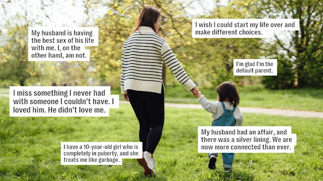 mom with daughter in park