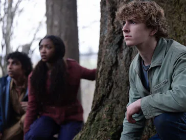 Aryan Simhadri, Leah Sava Jeffries, and Walker Scobell in Percy Jackson and the Olympians