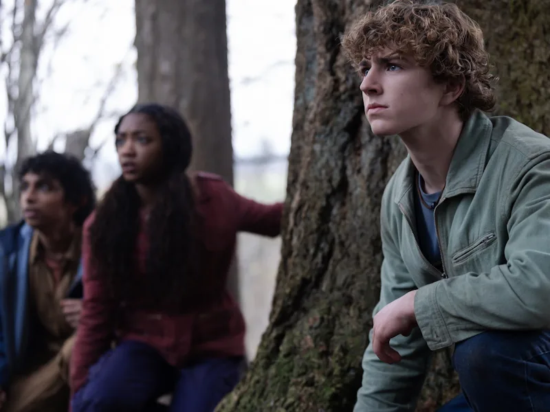 Aryan Simhadri, Leah Sava Jeffries, and Walker Scobell in Percy Jackson and the Olympians