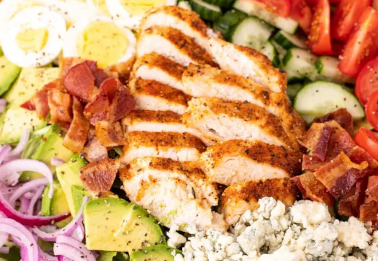blackened chicken cobb salad, in a story about dinner ideas for when everyone wants something differ...
