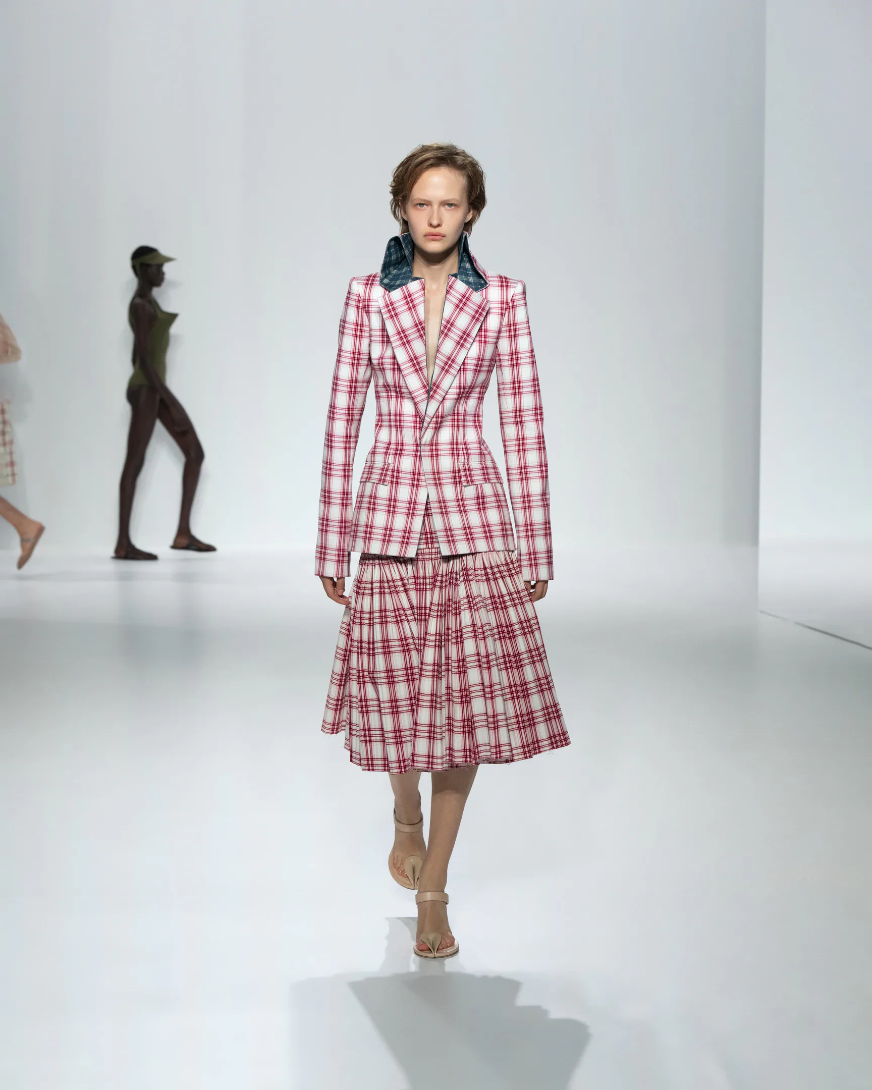 a look from jean paul gaultier spring 2027 collection shown at paris fashion week