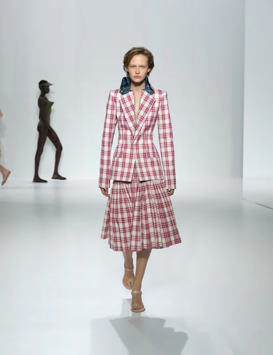 a look from jean paul gaultier spring 2027 collection shown at paris fashion week