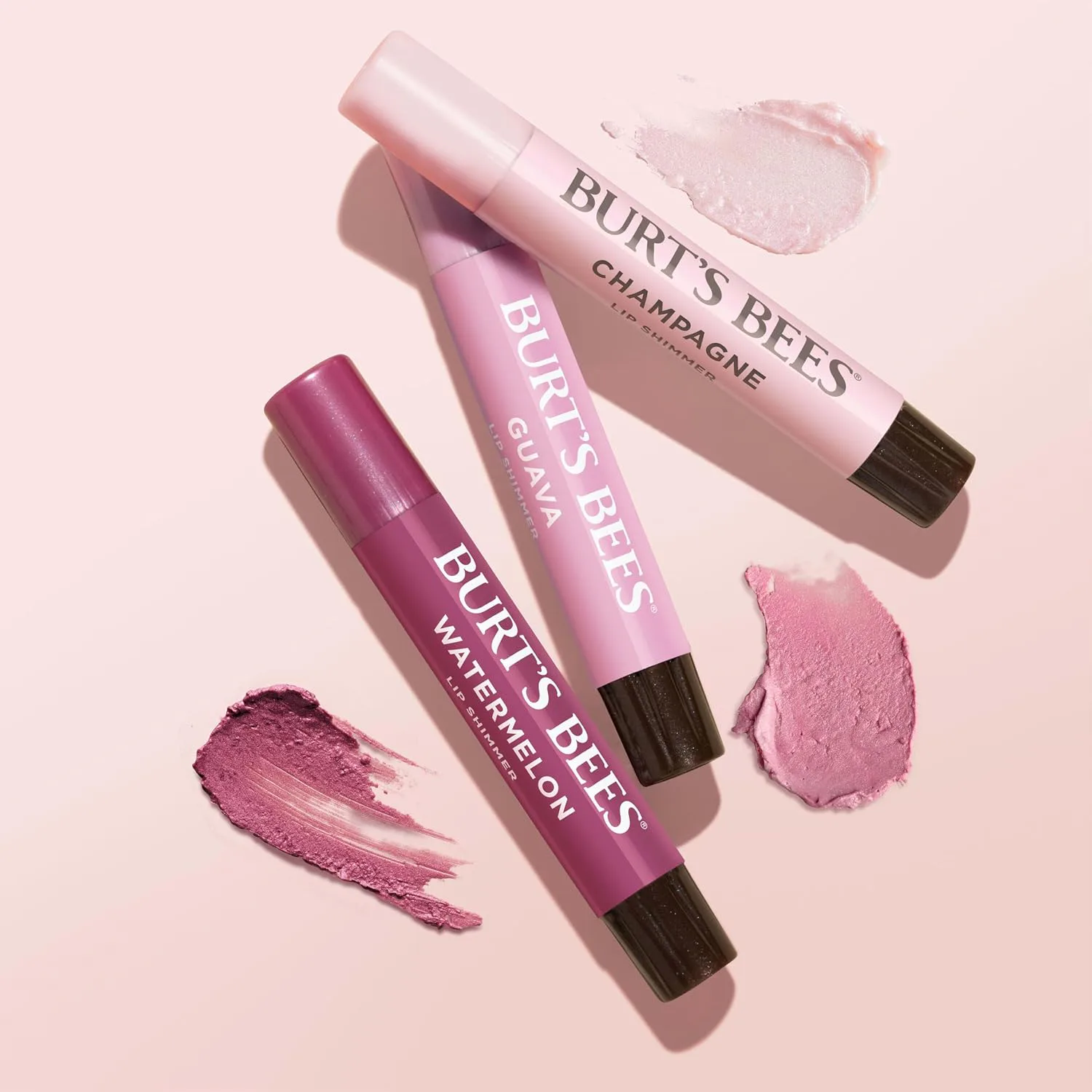 Burt's Bees Lip Shimmer Pink Collection Tinted Lip Balm (3-Pack)