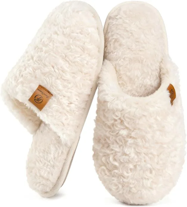EverFoams Memory Foam Fuzzy Slippers 