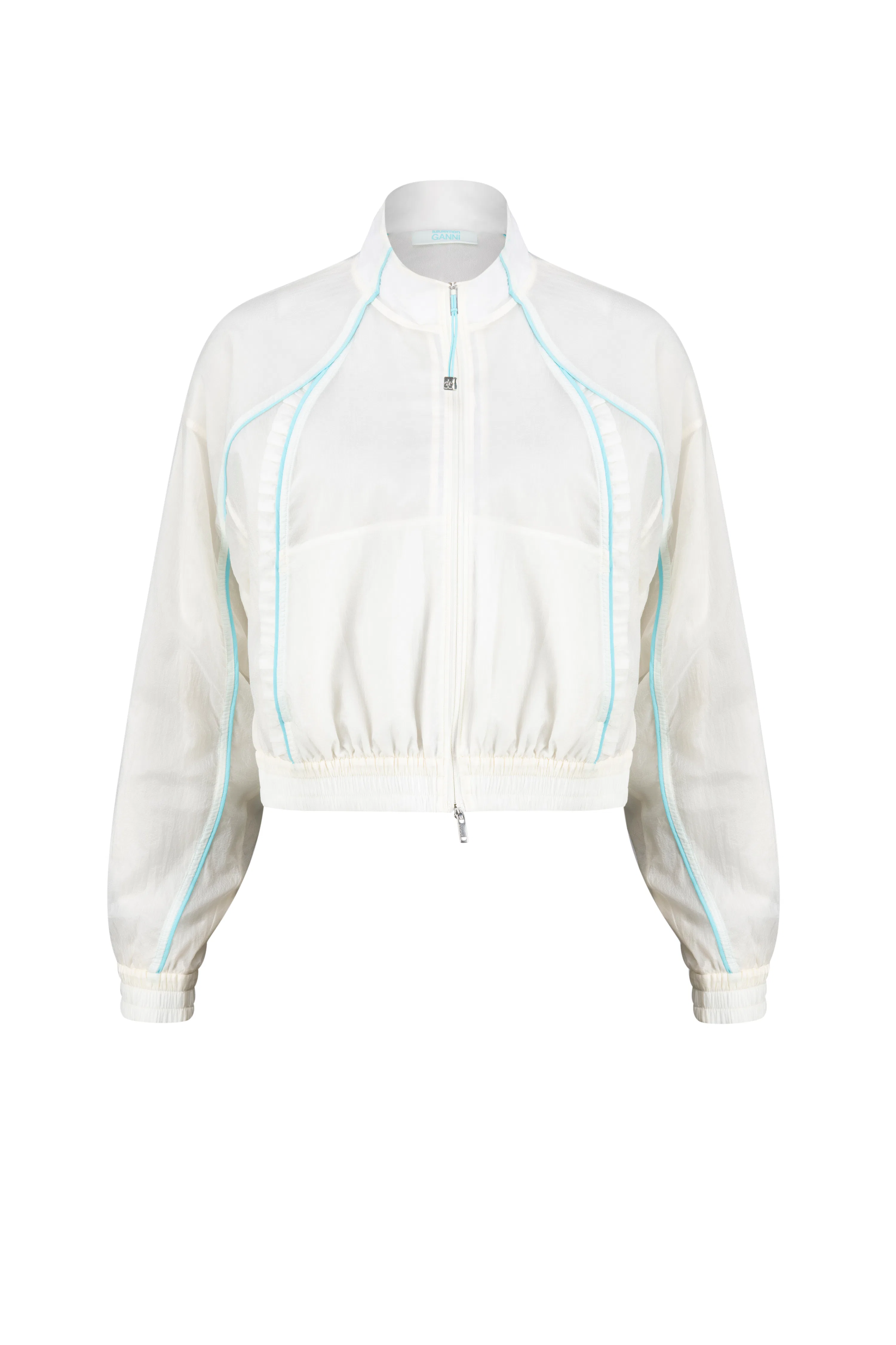 Ruffle-Trim Textured Jacket
