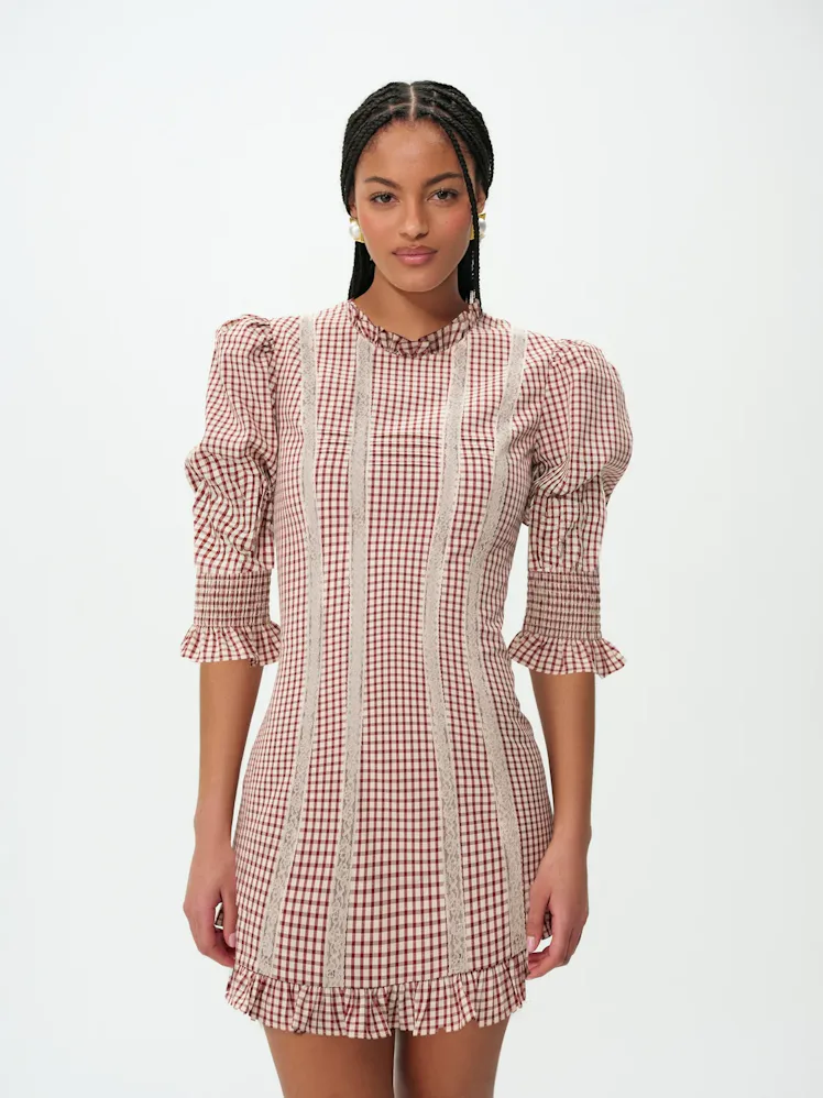 Annie Gingham Mini Dress