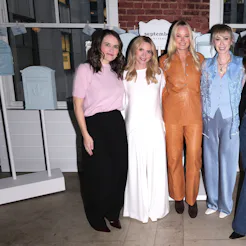 Charlotte Owen, Brittany Snow, Malin Akerman, Jaspre Guest, and Katie Lowes gather to celebrate Worl...