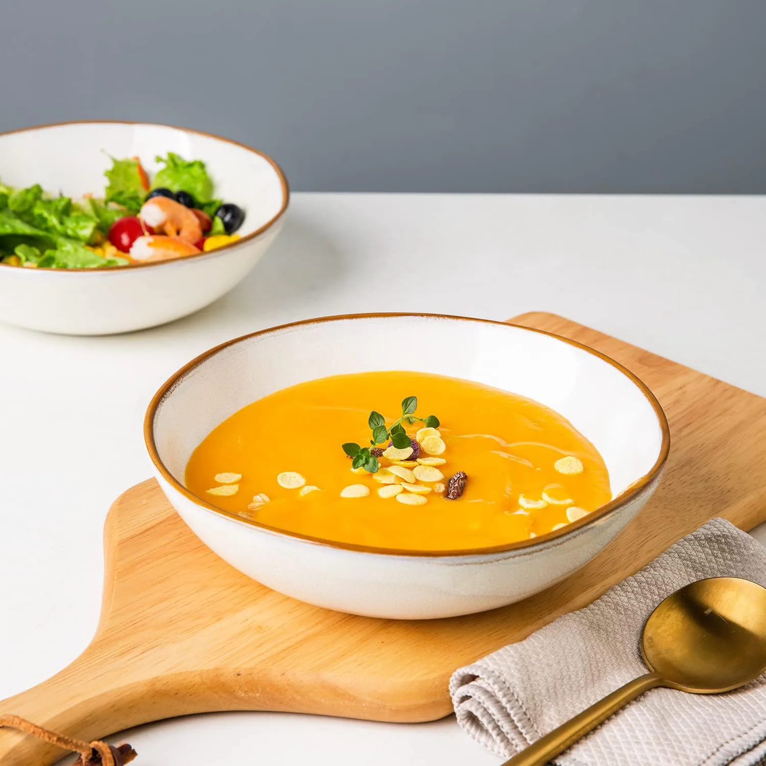 AmorArc Ceramic Cereal Bowls (Set of 6)
