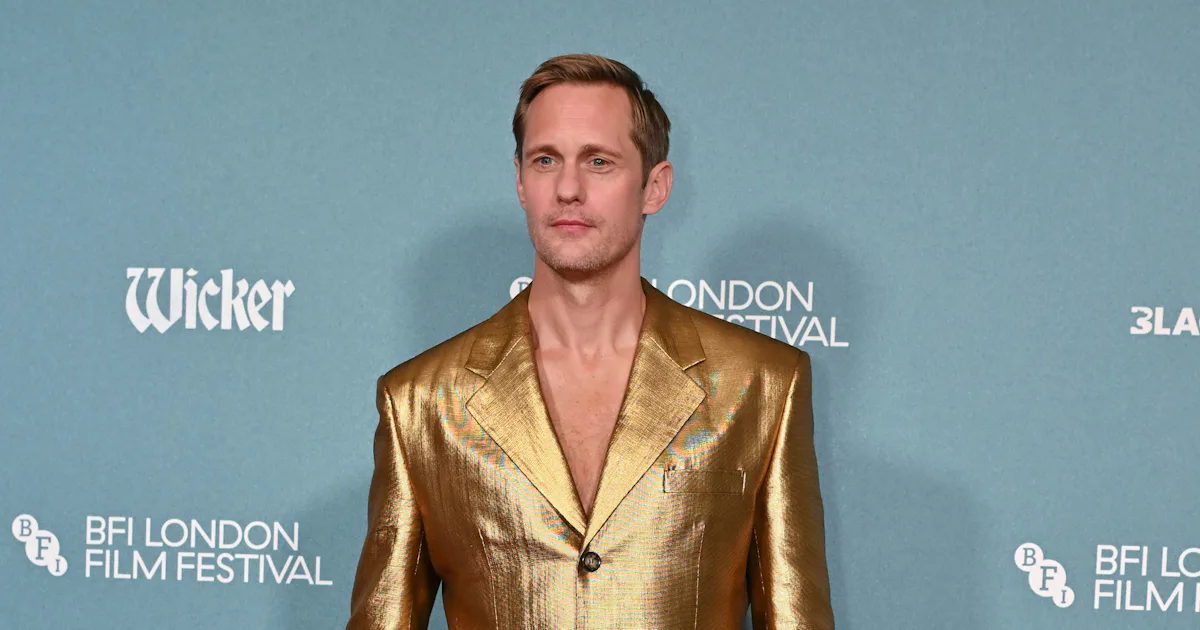 Alexander Skarsgård Wears YSL's Controversial Transparent Shoes to 'Wicker' Screening