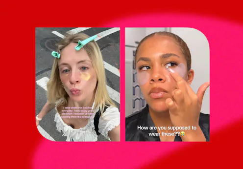 The right way to wear under-eye patches, according to dermatologists.