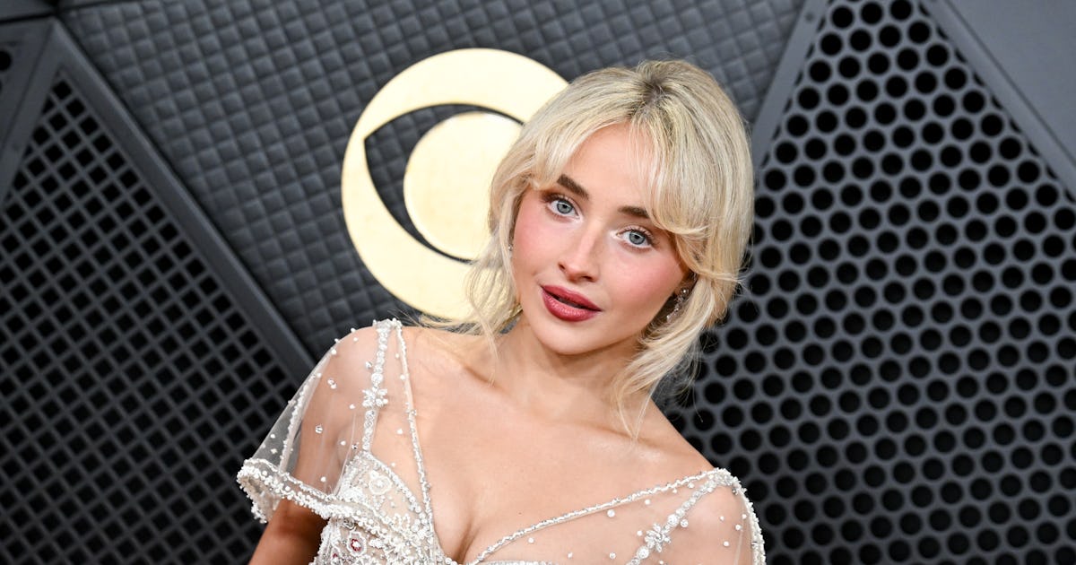 Sabrina Carpenter's Bedazzled "Naked Dress" Already Won The Grammys Red Carpet