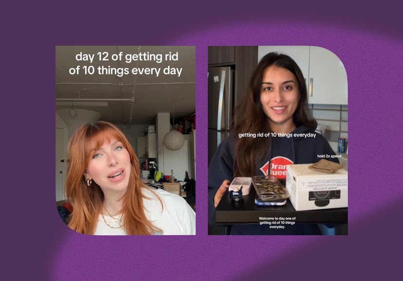 Getting rid of 10 things a day is the best spring cleaning hack.