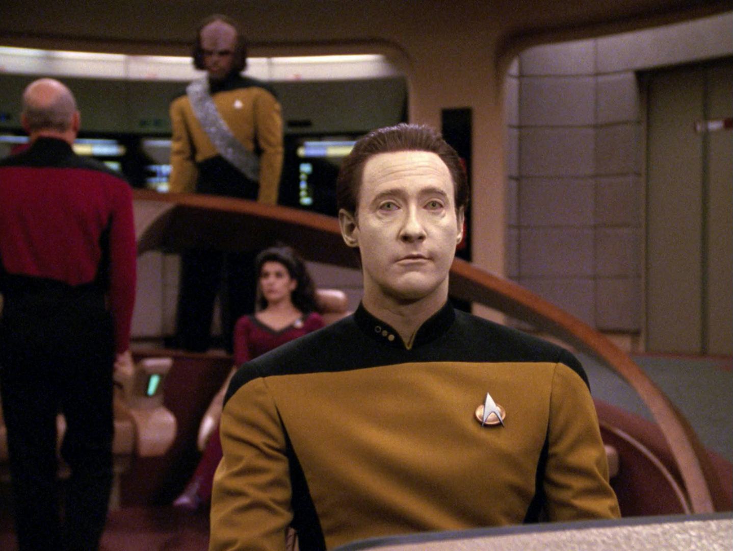 Data (Brent Spiner) in the 'Star Trek: The Next Generation' episode "Clues."