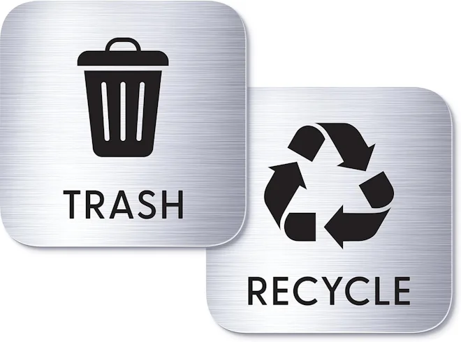 Beech & Lambert Trash & Recycling Bin Labels (2 Pieces)