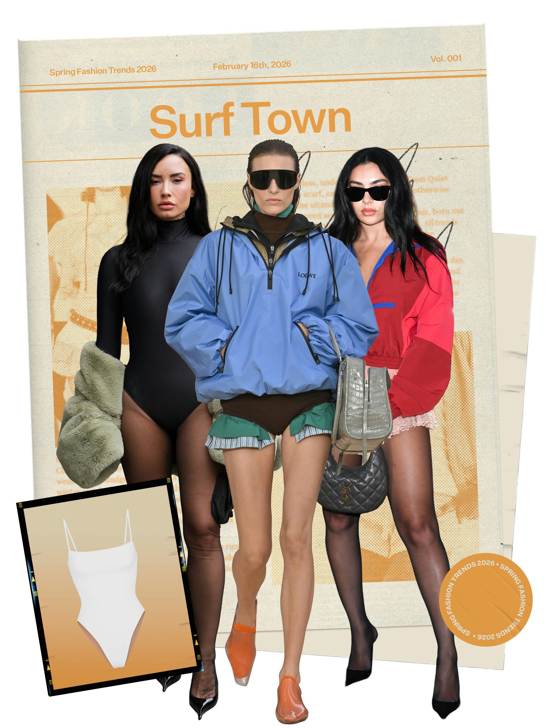Spring 2026 Fashion Trend: Demi Lovato & Charli XCX in surfer chic looks