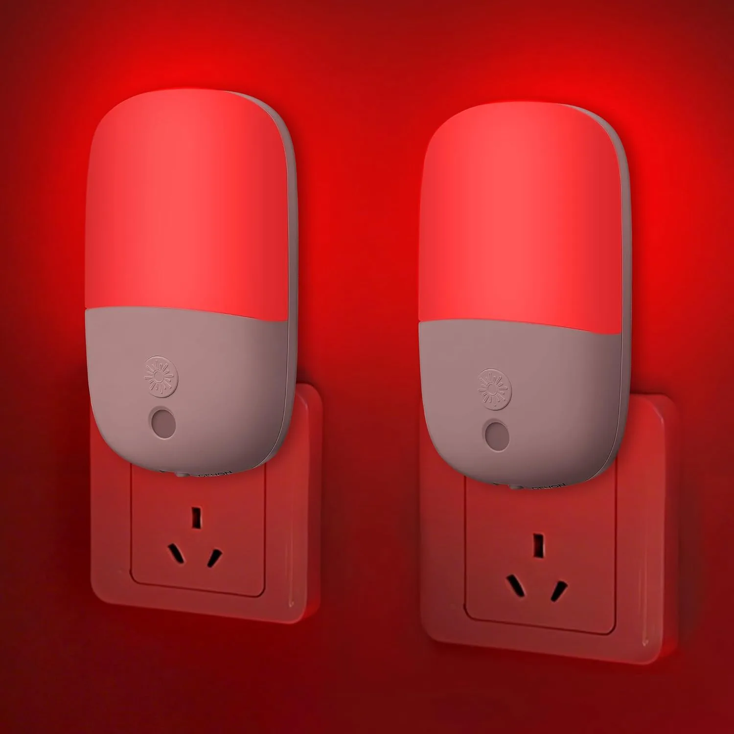 Firtallon Red Night-Lights (2-Pack)