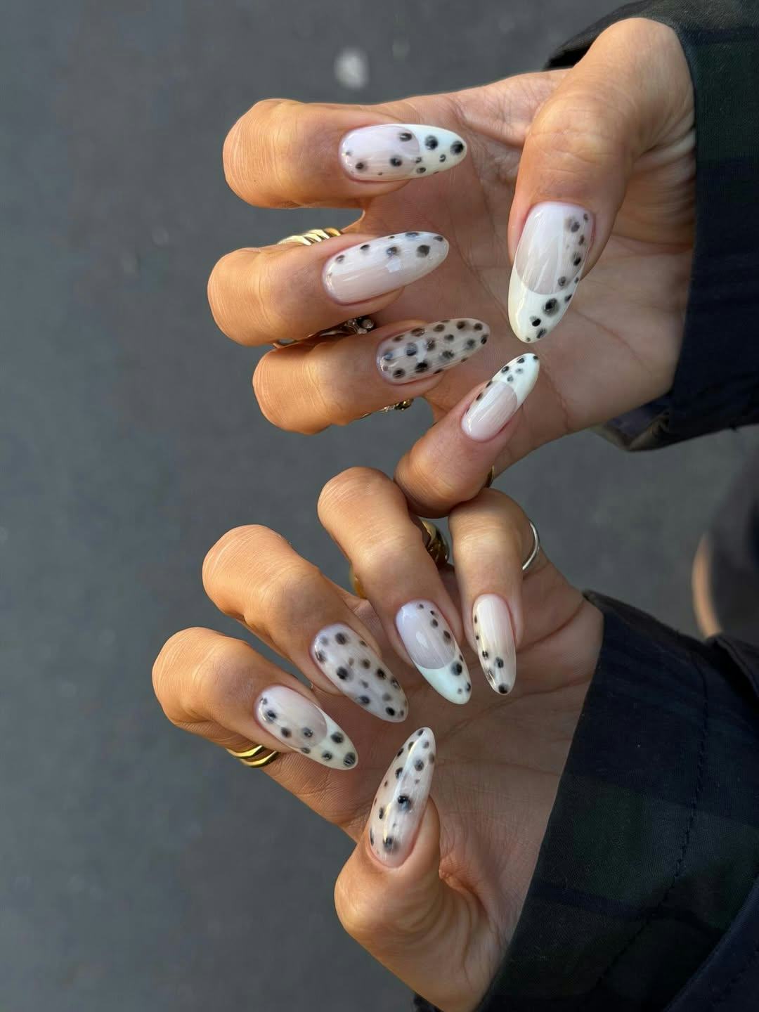 Dalmatian nails are the hottest animal print mani trend to try this spring.