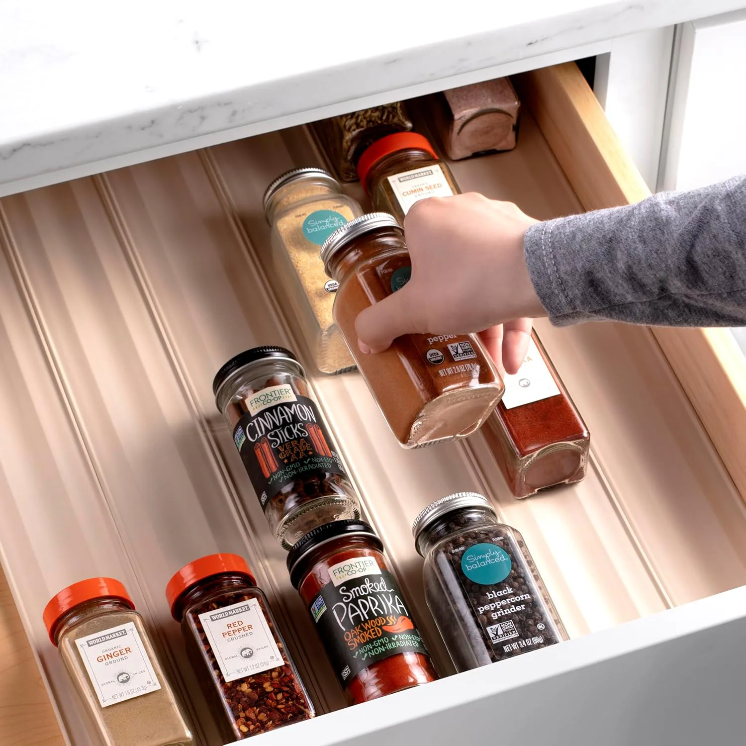 YouCopia Adjustable Spice Drawer Liner