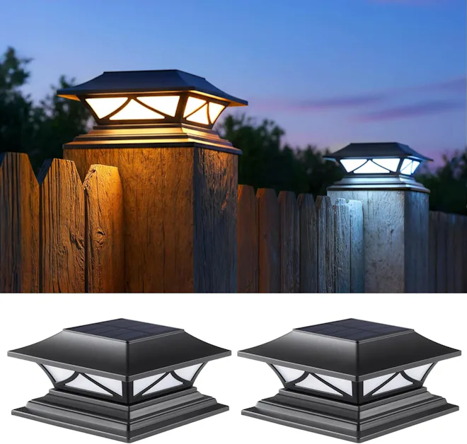 PASAMIC Solar Post Lights (2-Pack)