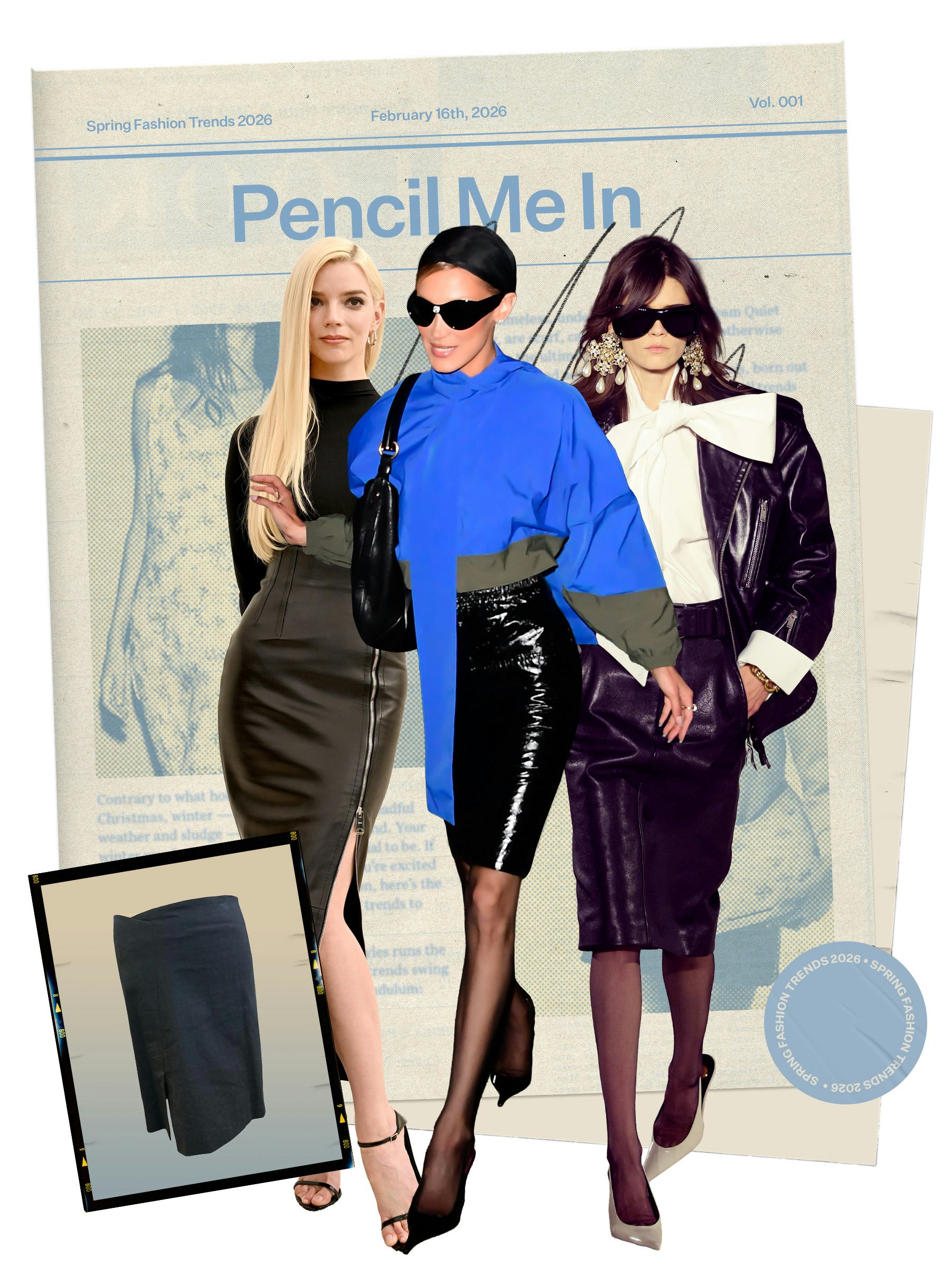 Spring 2026 Fashion Trend: Anya Taylor-Joy & Bella Hadid in pencil skirts