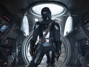 Din Djarin (Pedro Pascal) and Grogu in The Mandalorian and Grogu