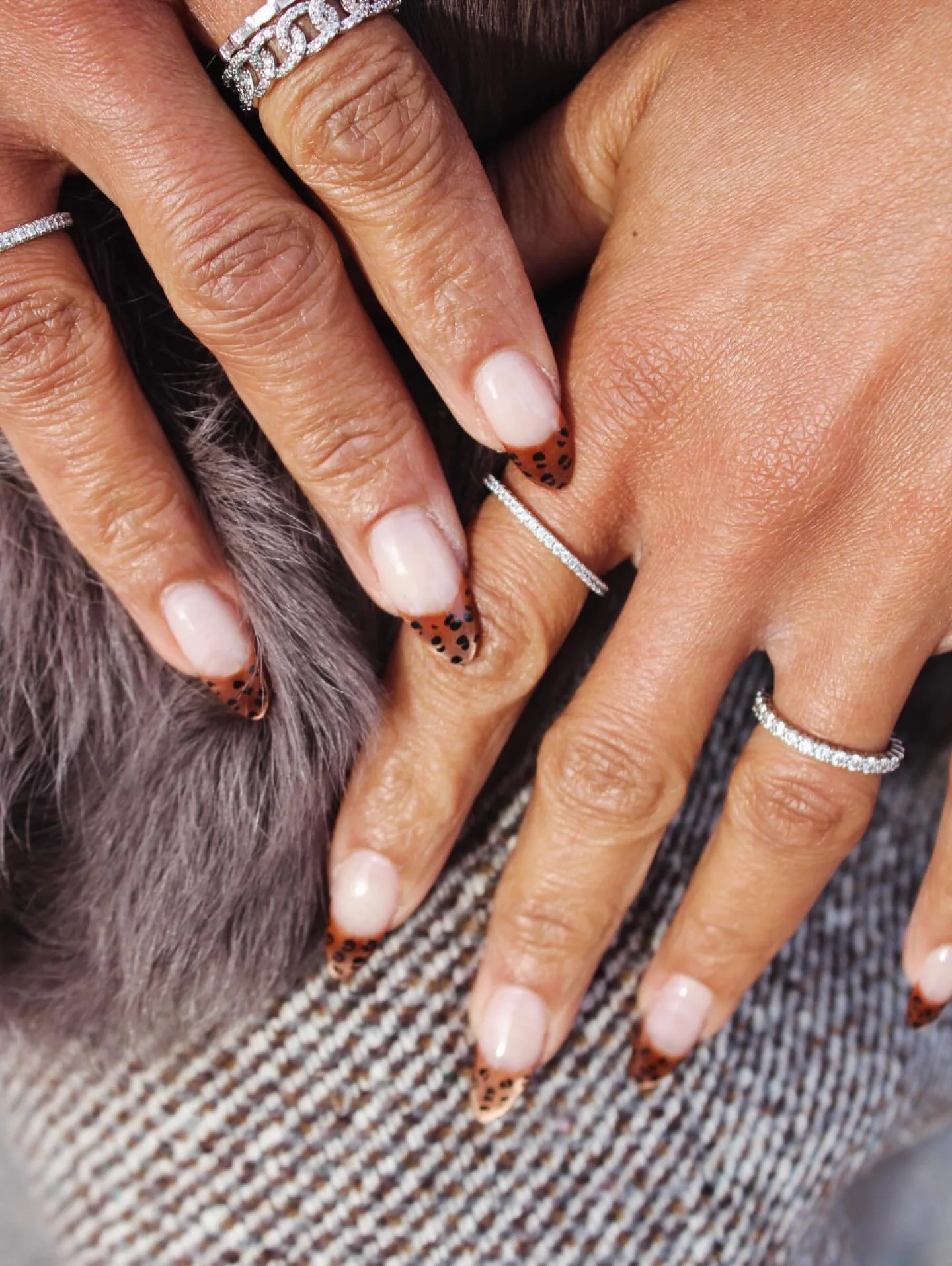 Kerry Washington's cheetah print french manicure