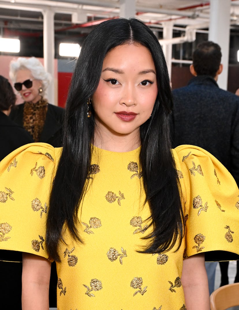 Lana Condor at the Carolina Herrera fashion show as part of RTW Fall 2026 on February 12, 2026 in Ne...