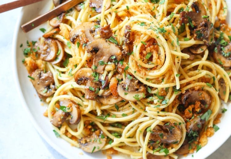 Brown Butter Mushroom Pasta, in a list of comforting pasta recipes and comforting pasta dinners.